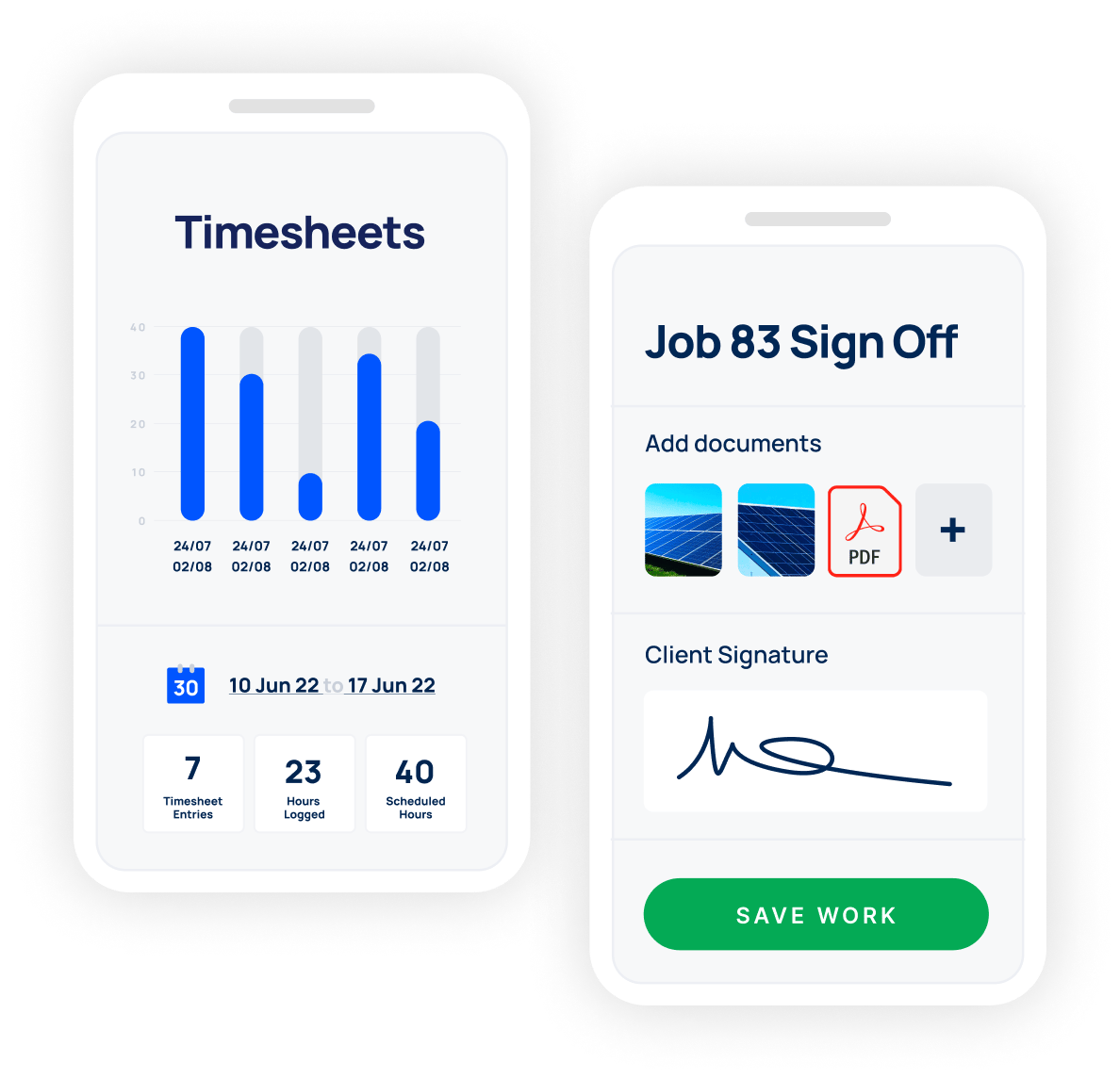 Track employee hours and capture field data on any mobile device