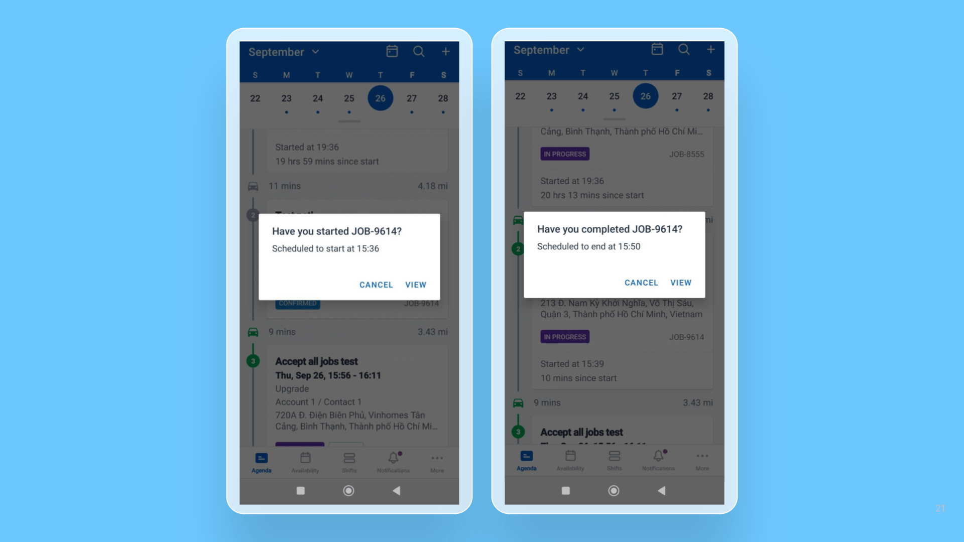 Skedulo Plus – Timer Based Proximity Notifications release note