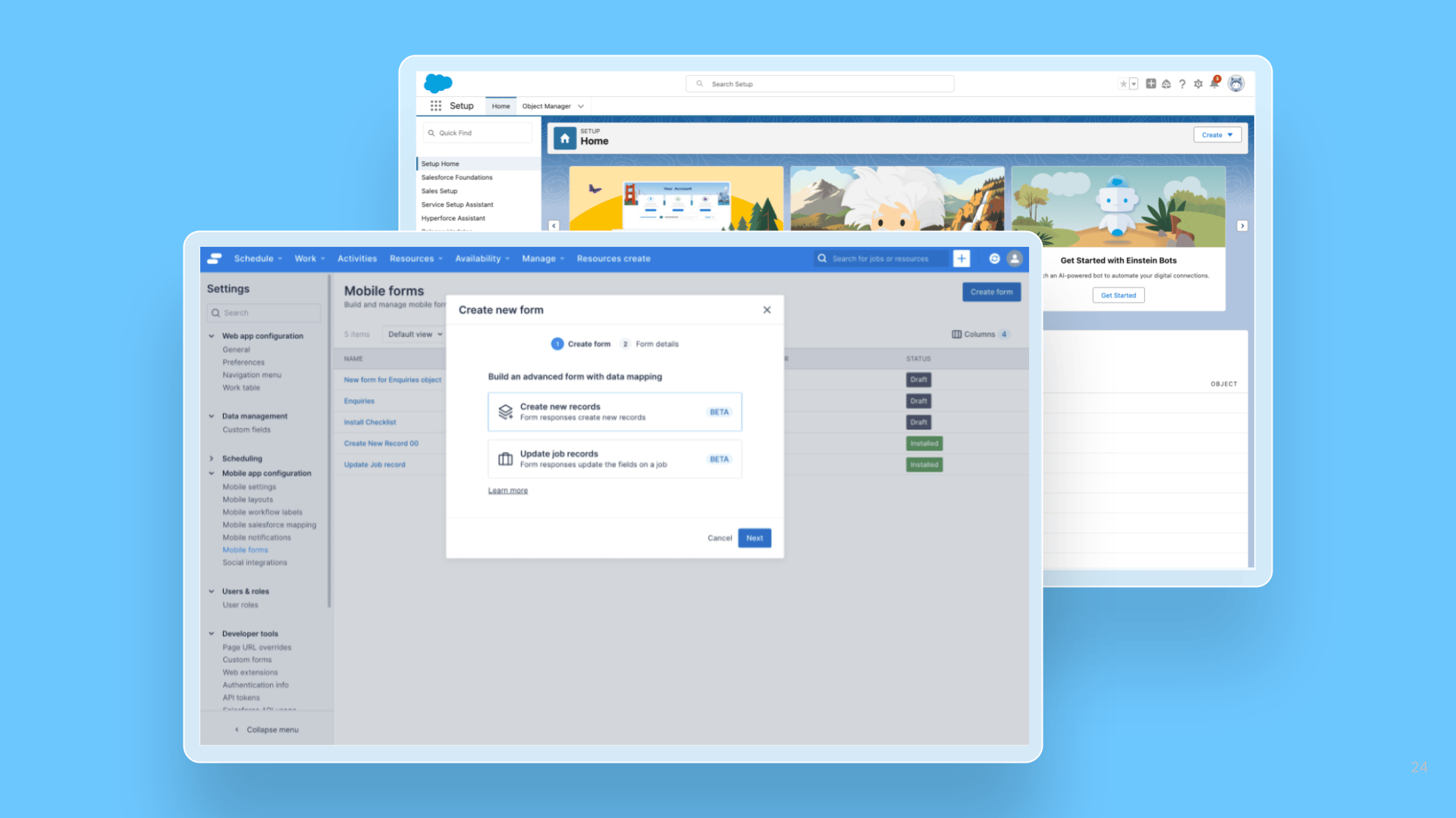 Form Builder for Skedulo on Salesforce is now available in Beta release note