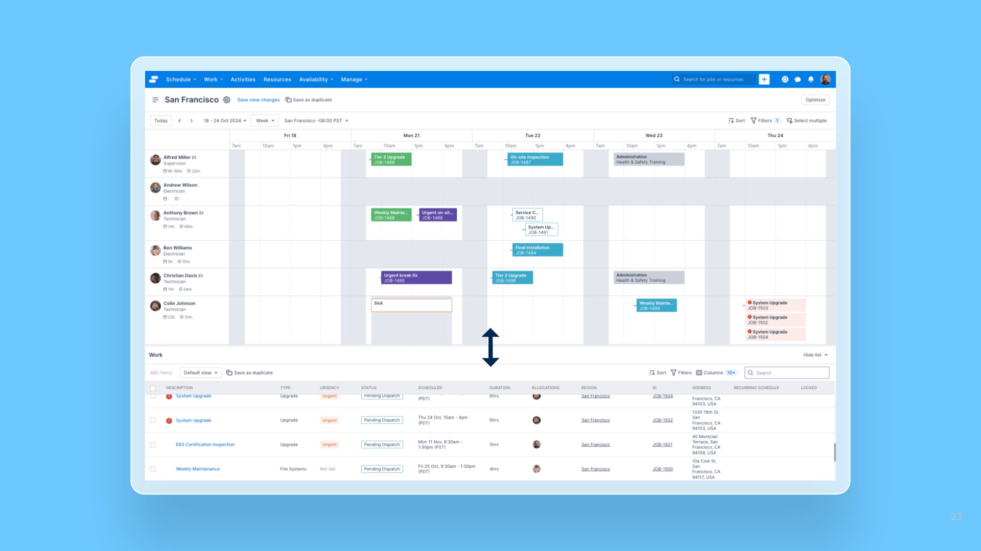 Resizable Work List in the Pulse Swimlane release note