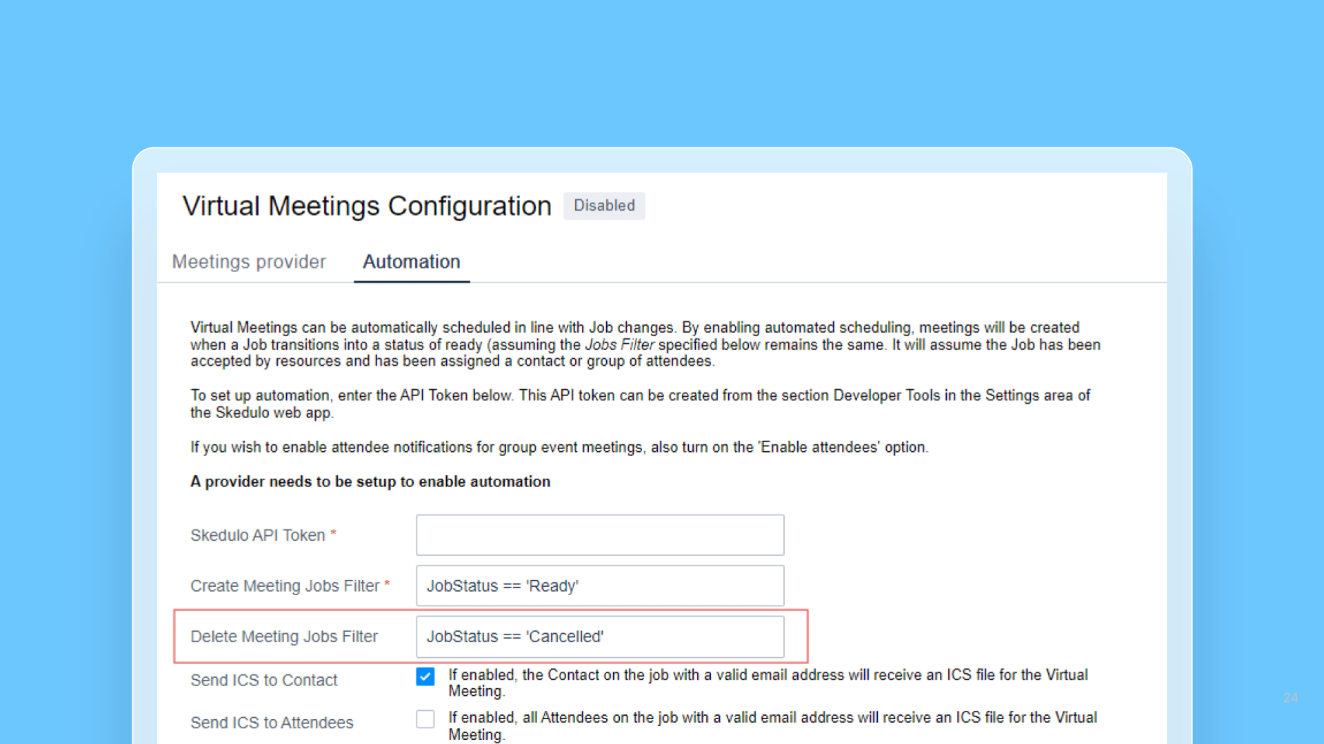 Delete meeting automation for Virtual meetings release note