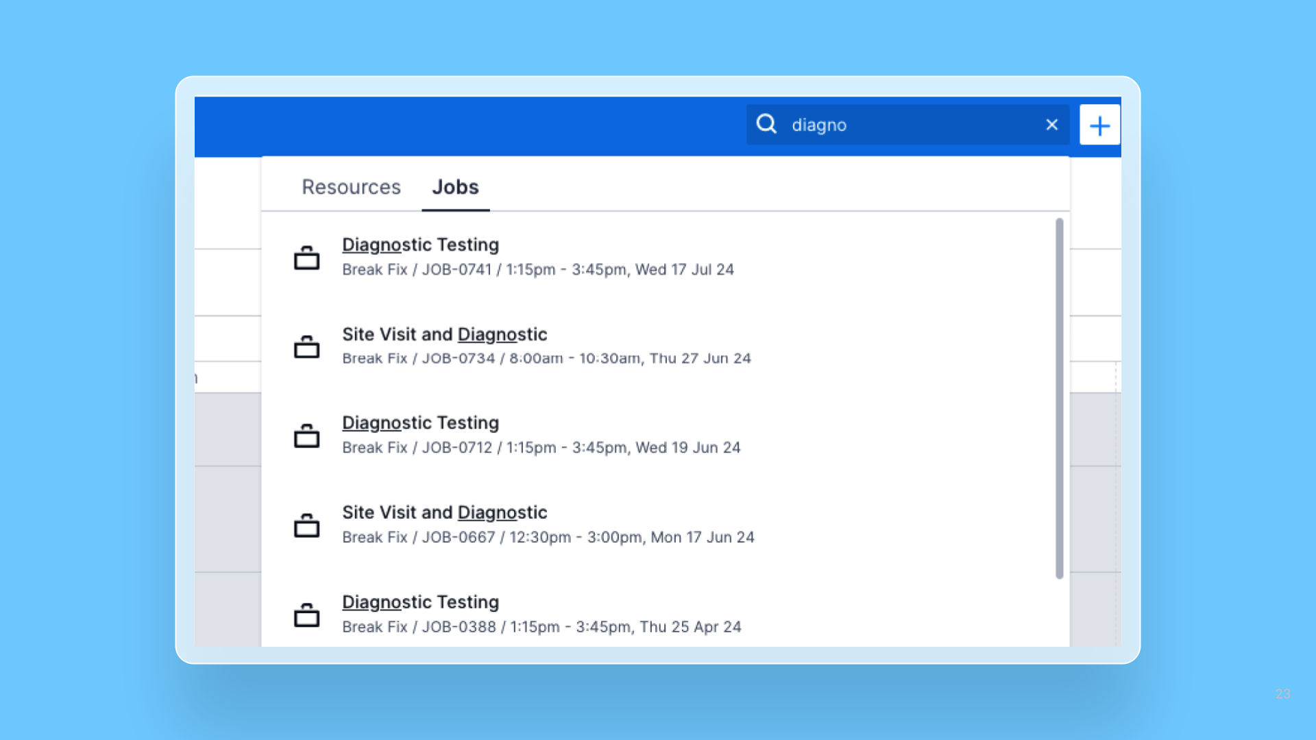 Web app search tool improvements release note