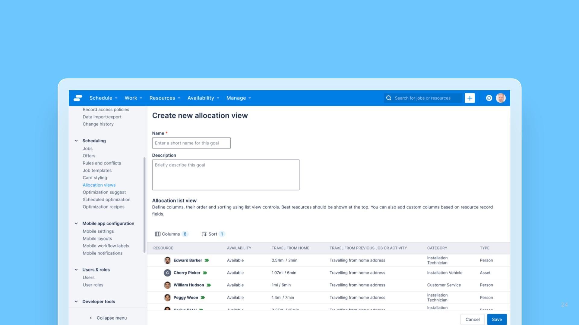 Ability to customize allocation views in the Pulse Allocation Experience release note