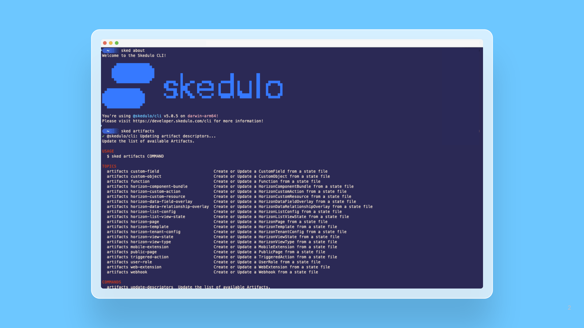 Skedulo CLI version 5.05 released release note