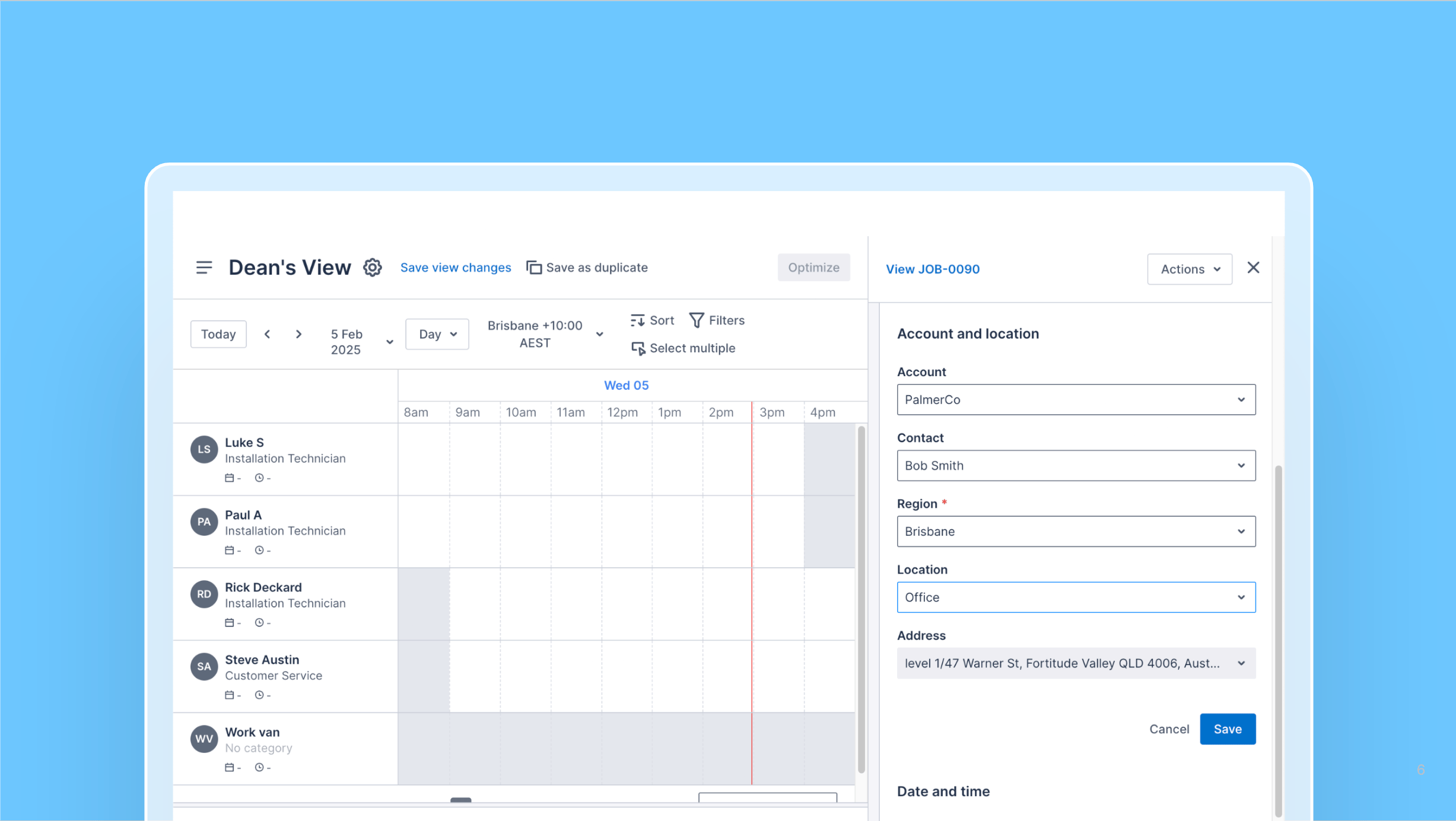 Account and location information now editable from the context panel release note