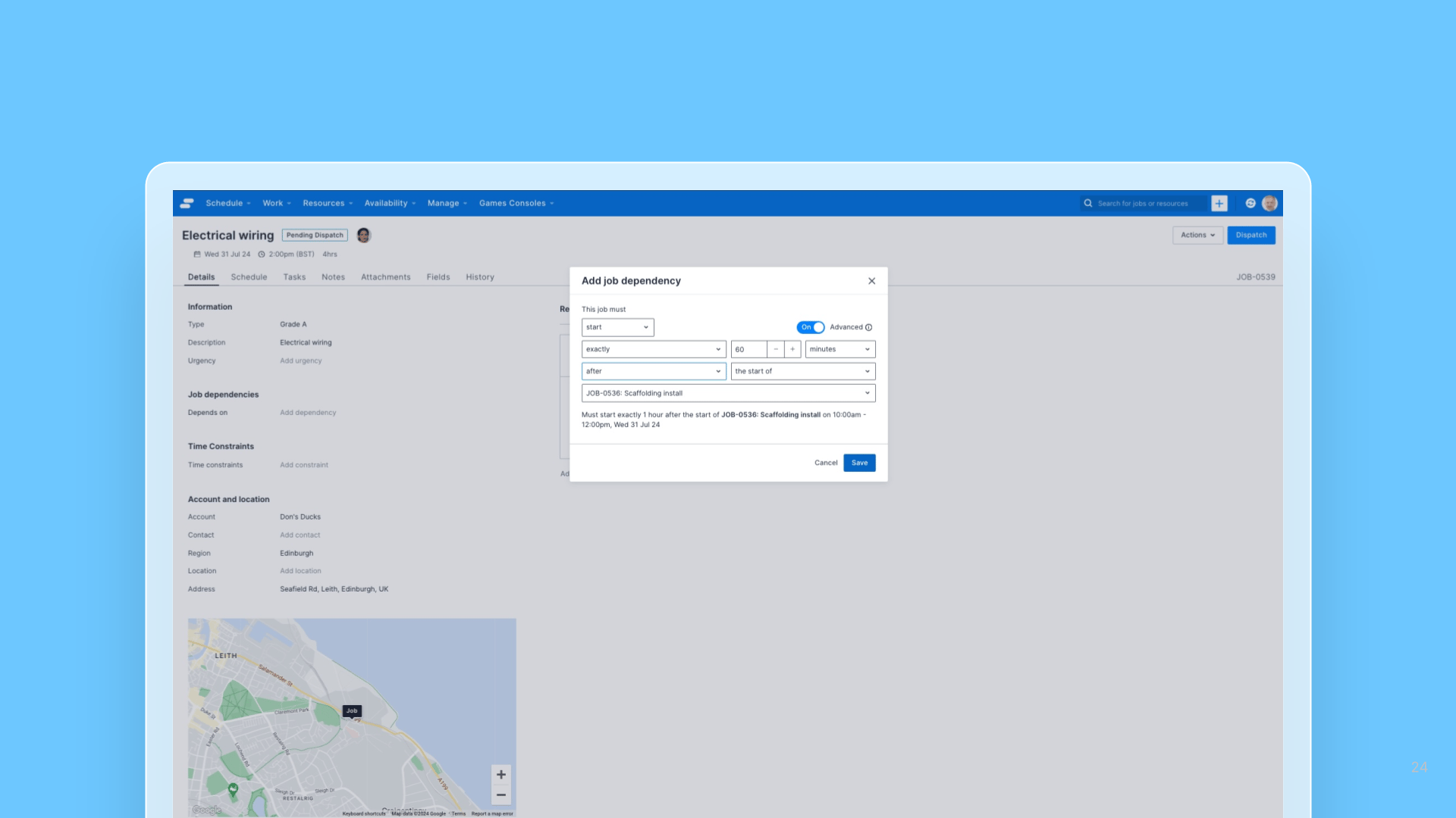 Job dependencies advanced scenario expansion release note