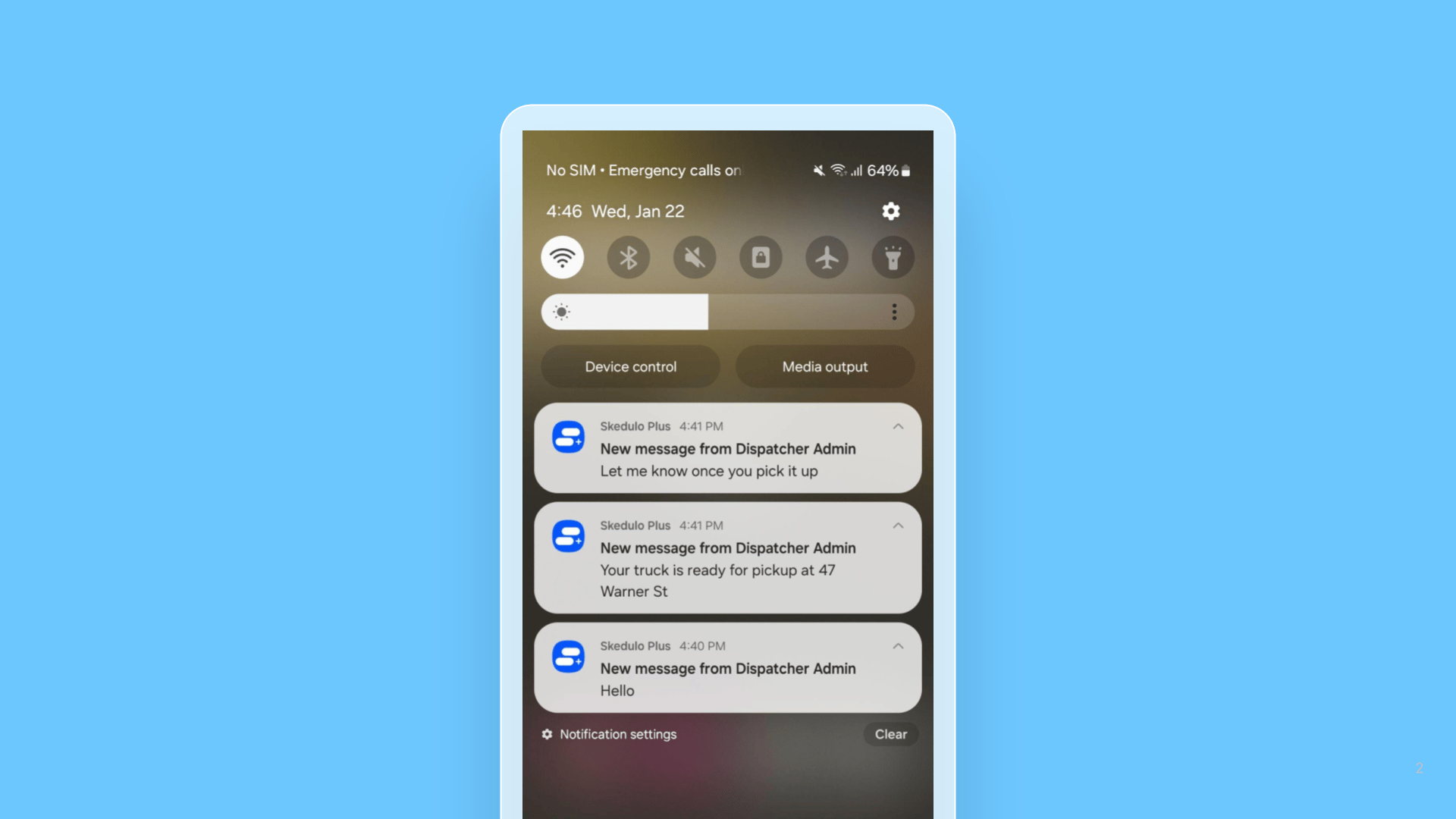 Skedulo Plus – Push notifications for Dynamic Messaging release note
