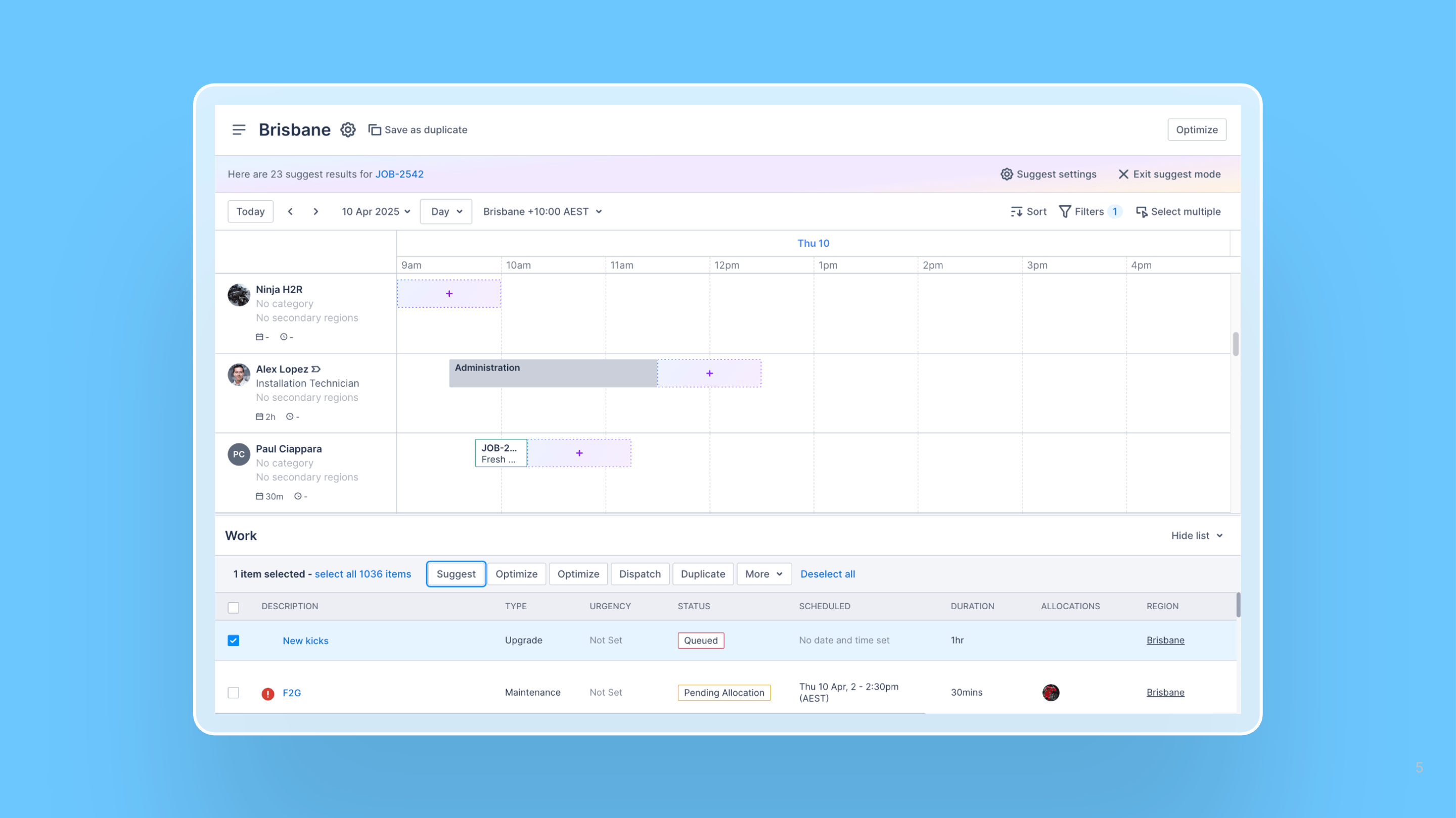 Suggest in the Pulse swimlane for smarter manual scheduling release note