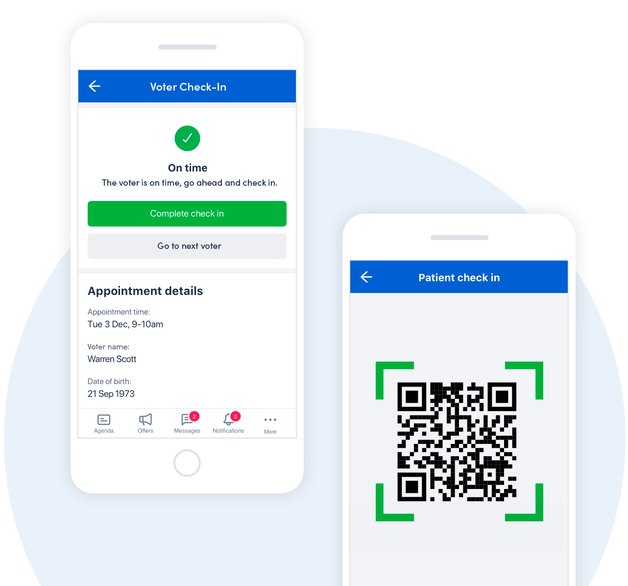 Ensure fast and safe recipient check-in