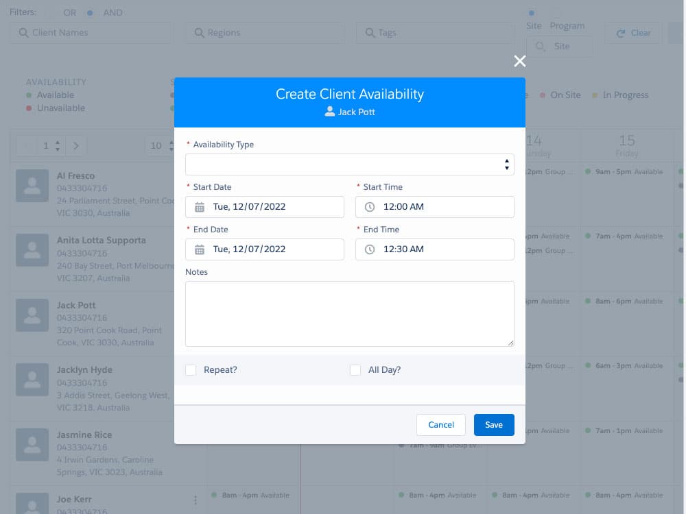 Client Availability Console screenshot 5